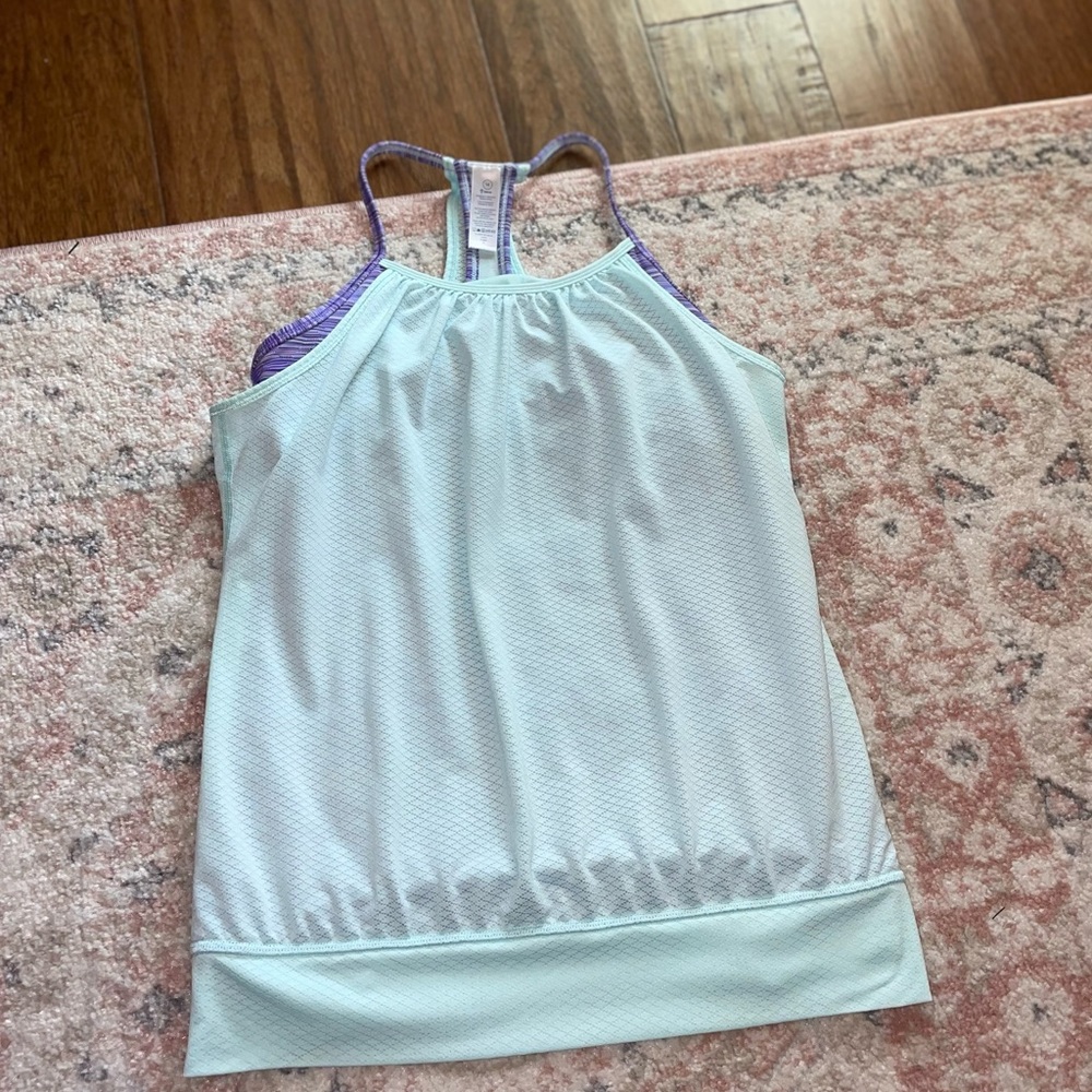 Iviva girls 14 light teal racerback tank